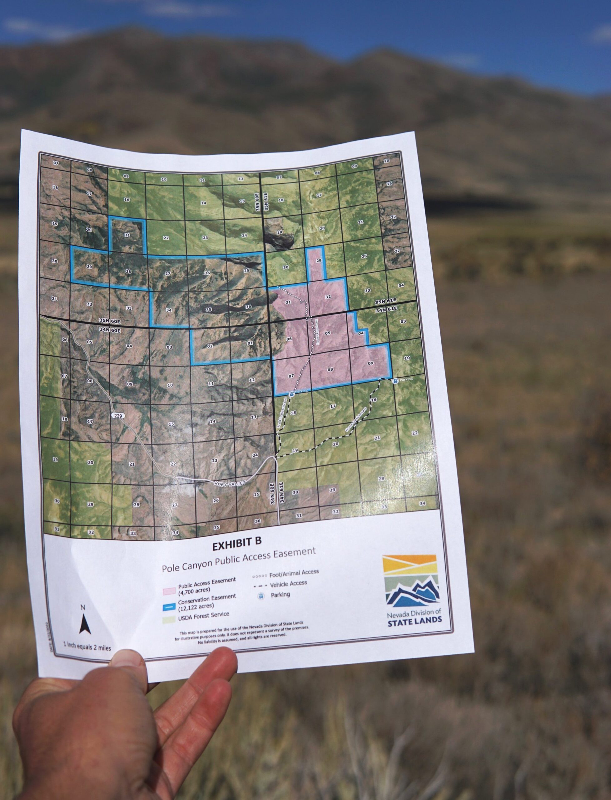 A map of the pending 12,122-acre Pole Canyon Conservation Easement