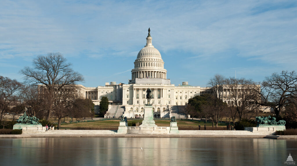 A photo of the nation's capitol highlighting IWJV's government relations.