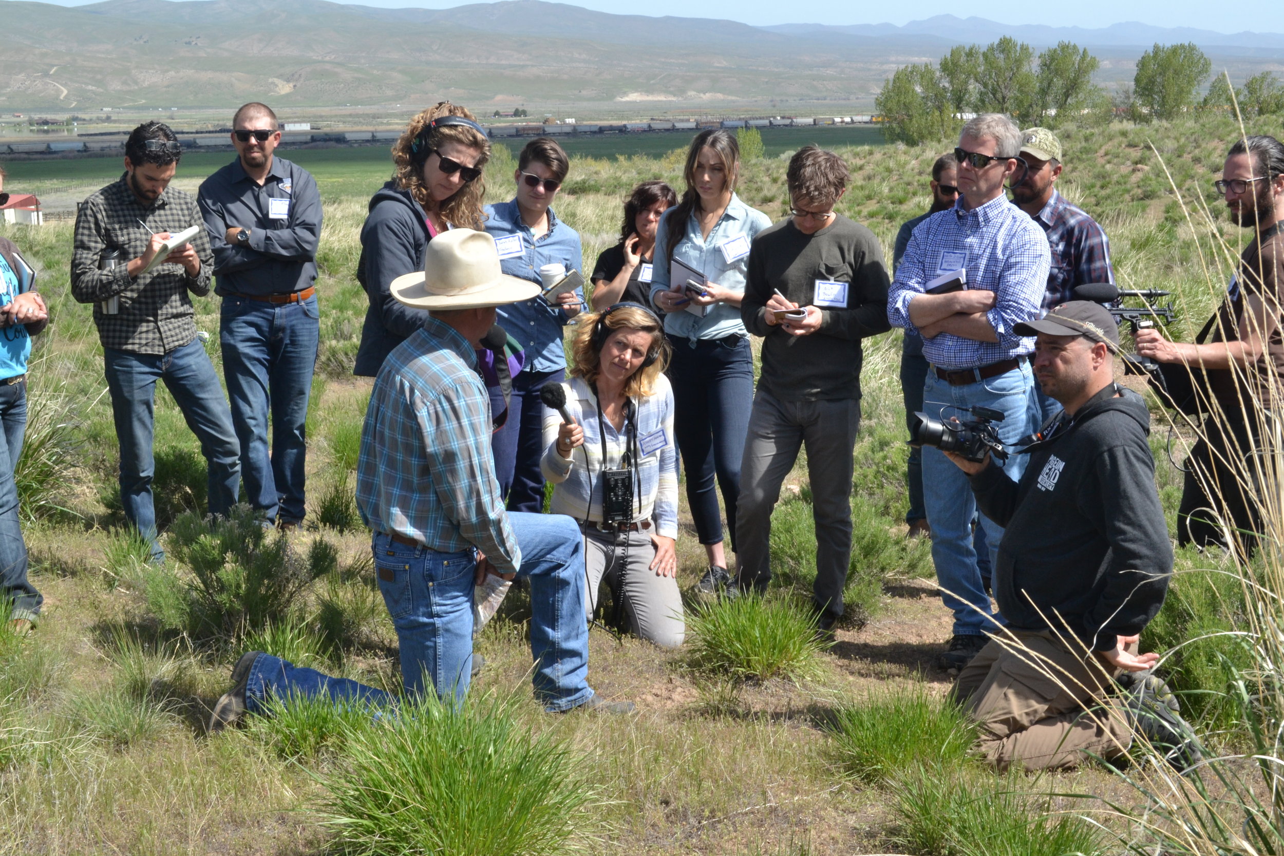 Jon Griggs, manager at Maggie Creek Ranch, spoke to journalists about the proactive management ranchers are implementing before a fire occurs. His labors and those of his peers attempts to lessen the impact fire has on livestock and wildlife.